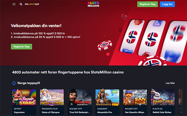 SlotsMillion Casino Norge