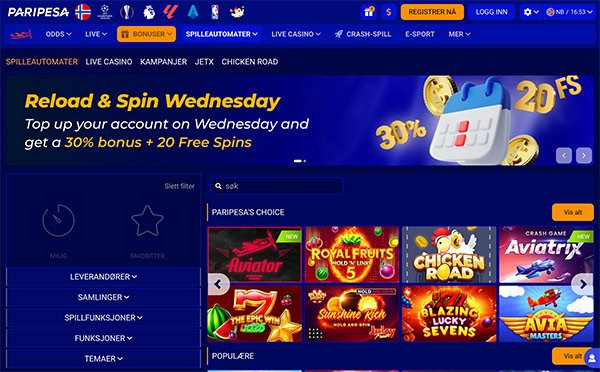 PariPesa Casino Norge