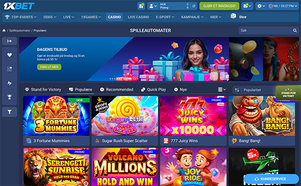1xBet Casino Norge